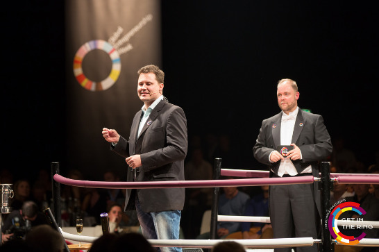 Justin Coetzee was a finalist at the prestigious event, Get In The Ring (GITR) Global Entrepreneurship start-up competition in Rotterdam Justin Coetzee at the Get In The Ring (GITR) Global Entrepreneurship start-up competition in Rotterdam